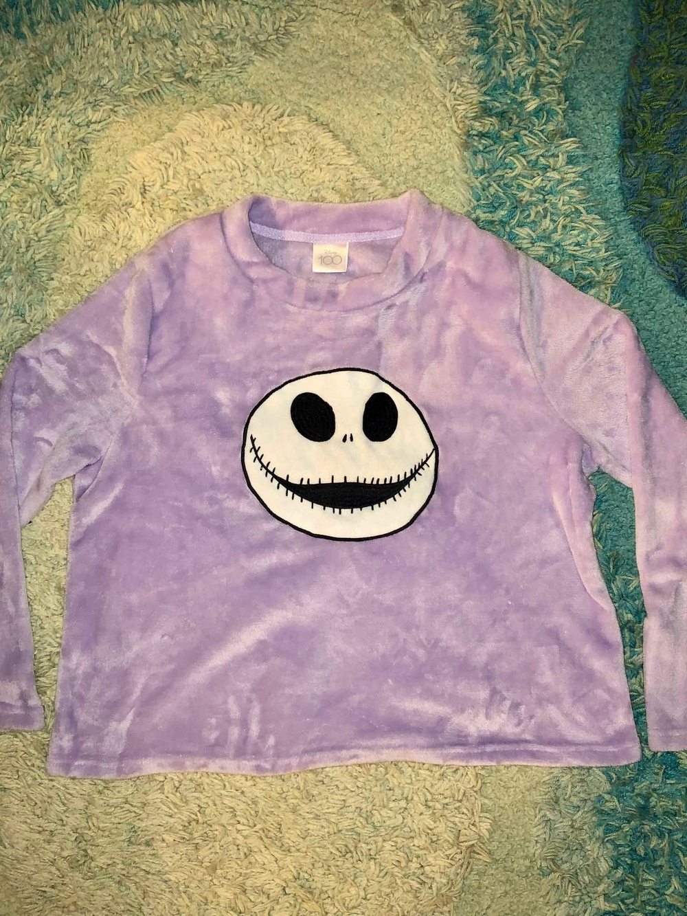 Disney Nightmare Before Christmas Jack Skellington Plush Pajama Top XL